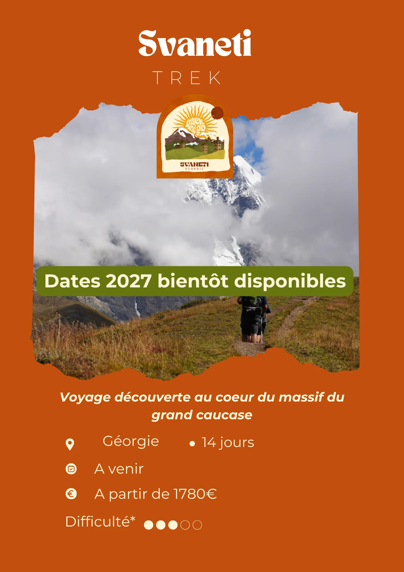 Affiche du trek Svaneti 2027 – Pack and Go